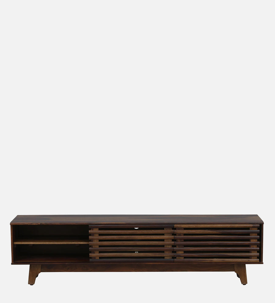 Amman Sheesham Wood TV Console In Scratch Resistant Provincial Teak Finish For TV's Upto 65 In - Febonic Living