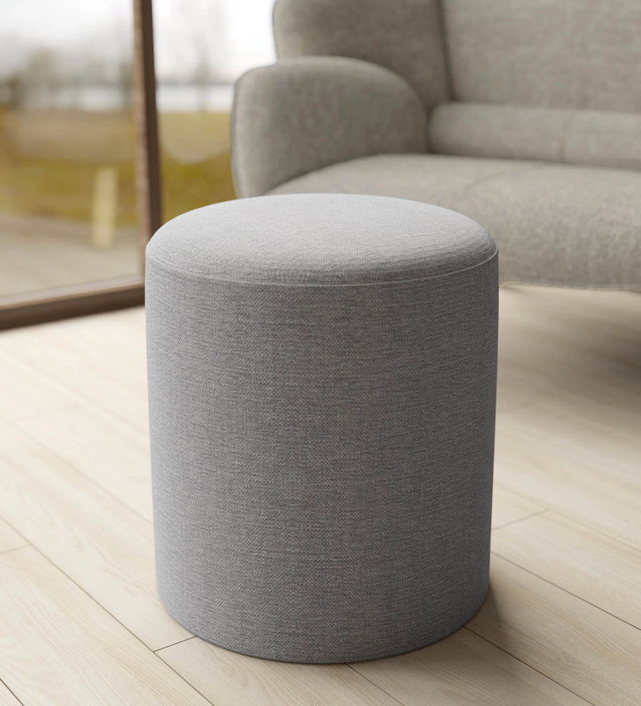 Zebra Fabric Pouffe - Lit Grey by Febonic Living