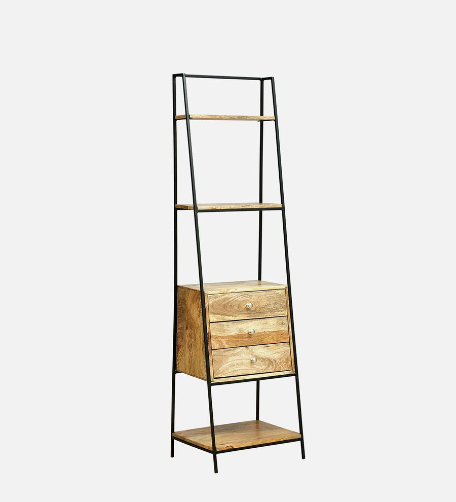 Tany Solid Wood Bookshelf In Natural Finish - Febonic Living