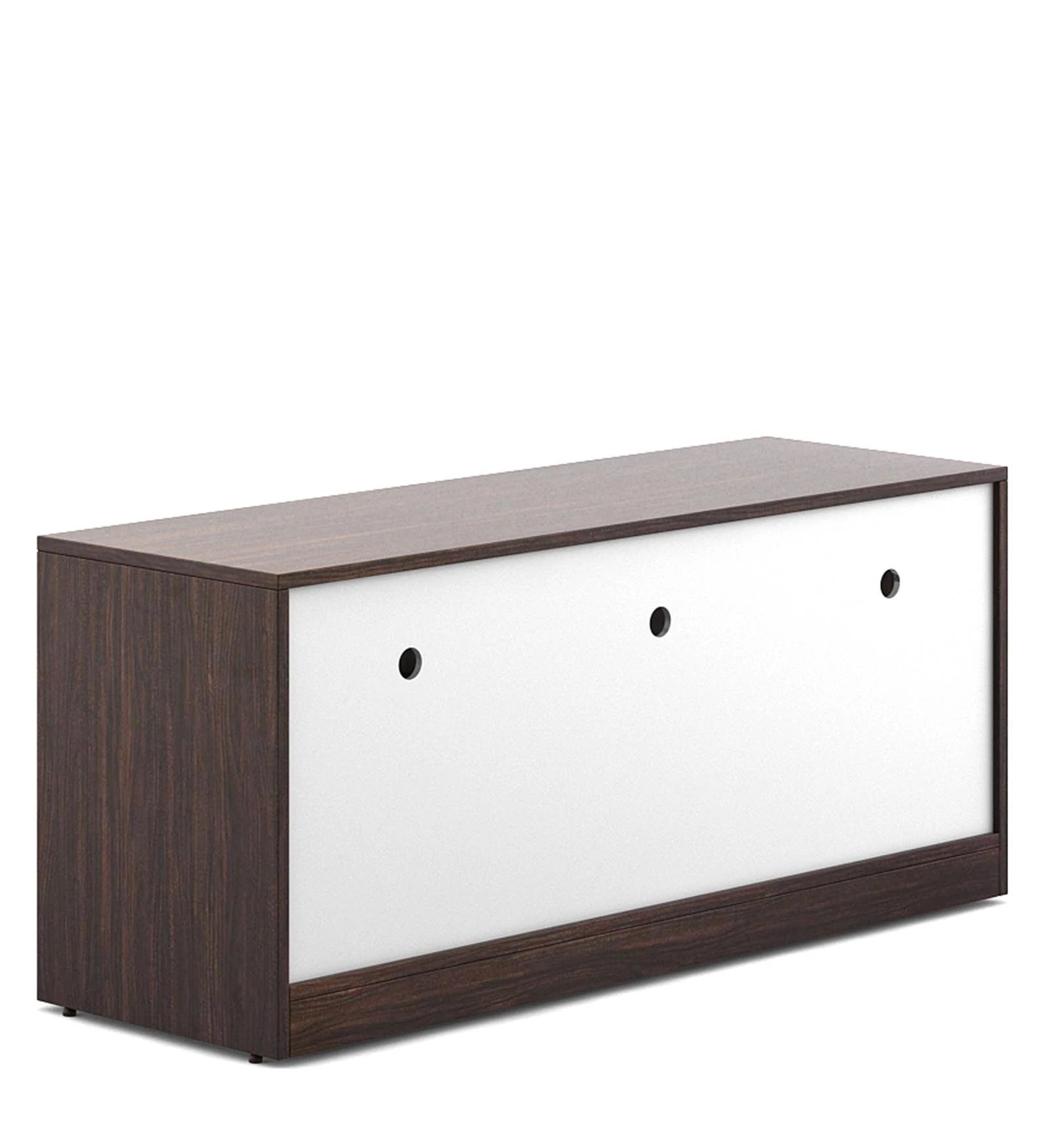 Oplux Tv Console Table in Dark Wallnut Finish