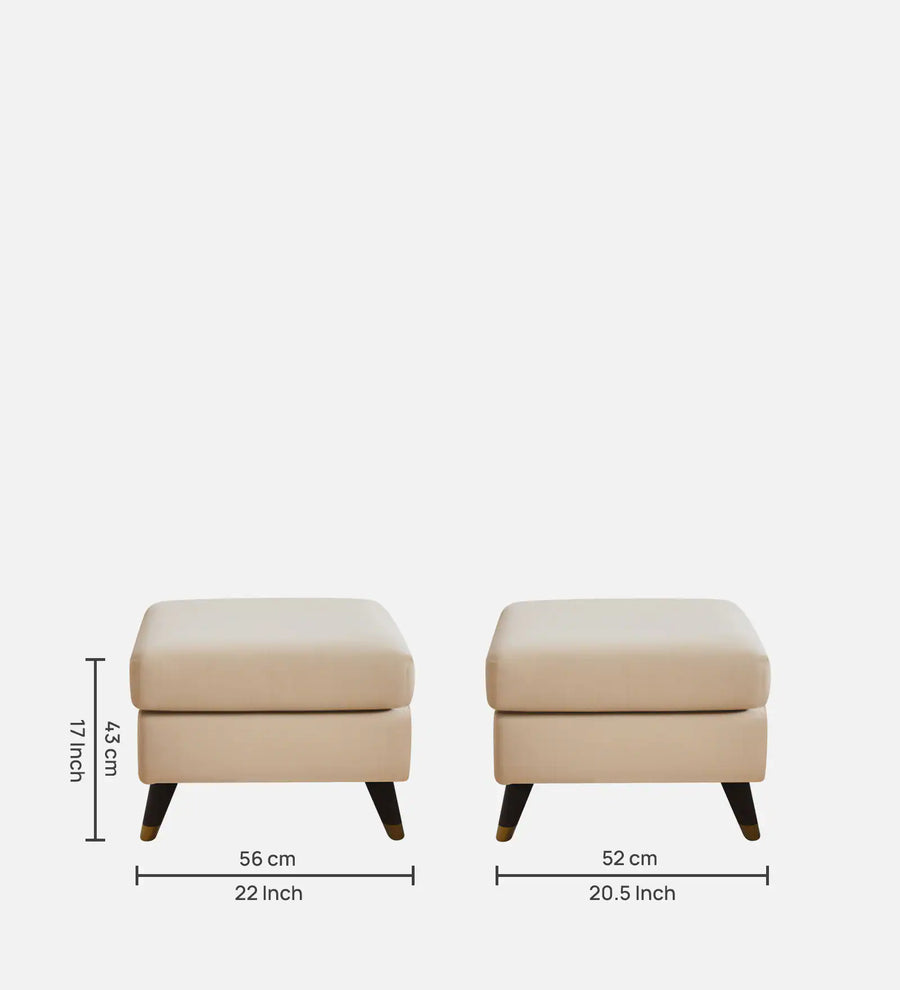 Molen Velvet Wing Chair In Camel Beige Finish With Ottoman - Febonic Living