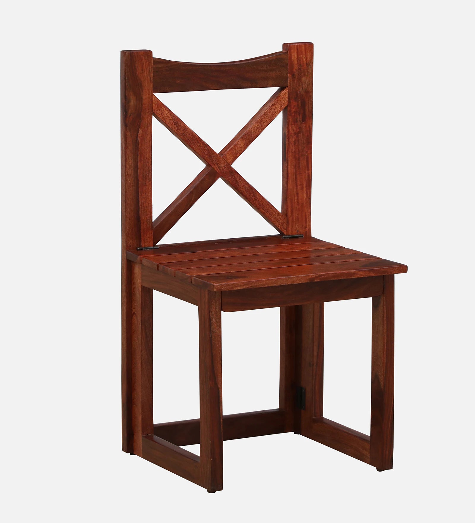 Foshan Sheesham Wood 4 Seater Folding Dining Set In Honey Oak Finish - Febonic Living