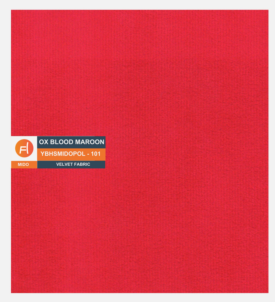 Adon Velvet Bench In Ox Blood Maroon Colour - Febonic Living