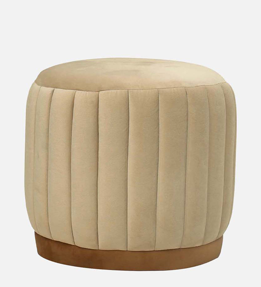 Parker Fabric Pouffe In Beige Colour - Febonic Living