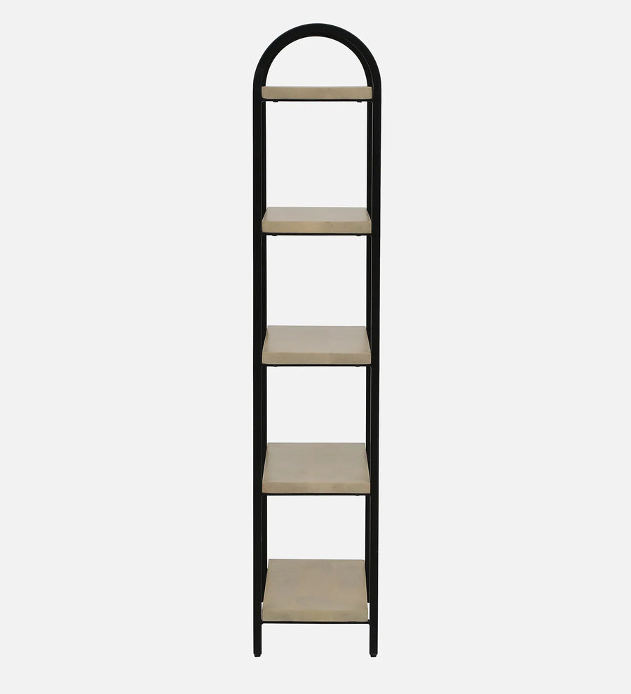 Sucre Solid Wood Book Shelf In Gold Wash Finish - Febonic Living