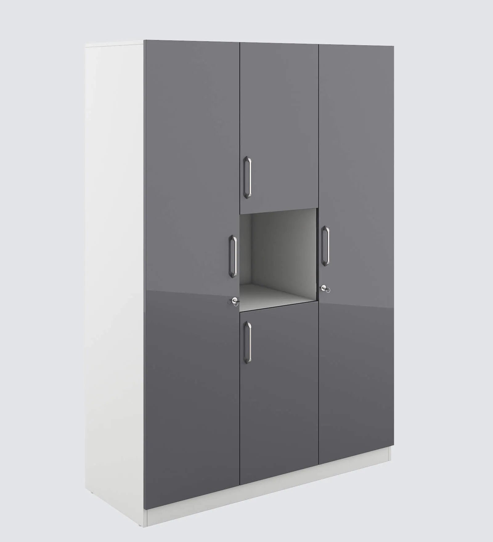 Pearl 3 Door Wardrobe in Wenge & Frosty White Finish