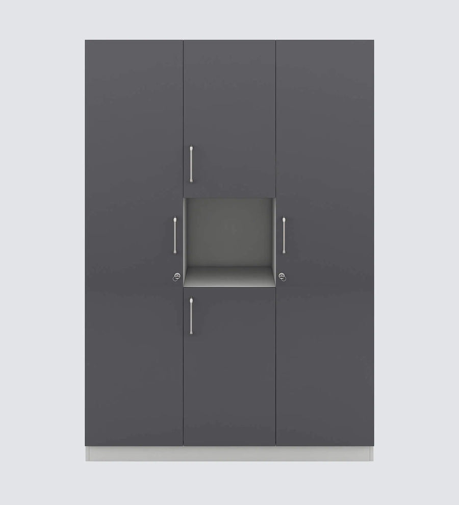 Harar 3 Door Wardrobe in Wenge & Frosty White Finish - Febonic Living