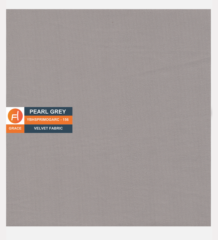 Adon Velvet Bench In Pearl Grey Colour - Febonic Living