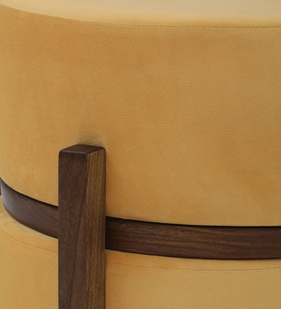 Eriee Sheesham Wood Stool Cum End Table In Walnut Finish - Febonic Living