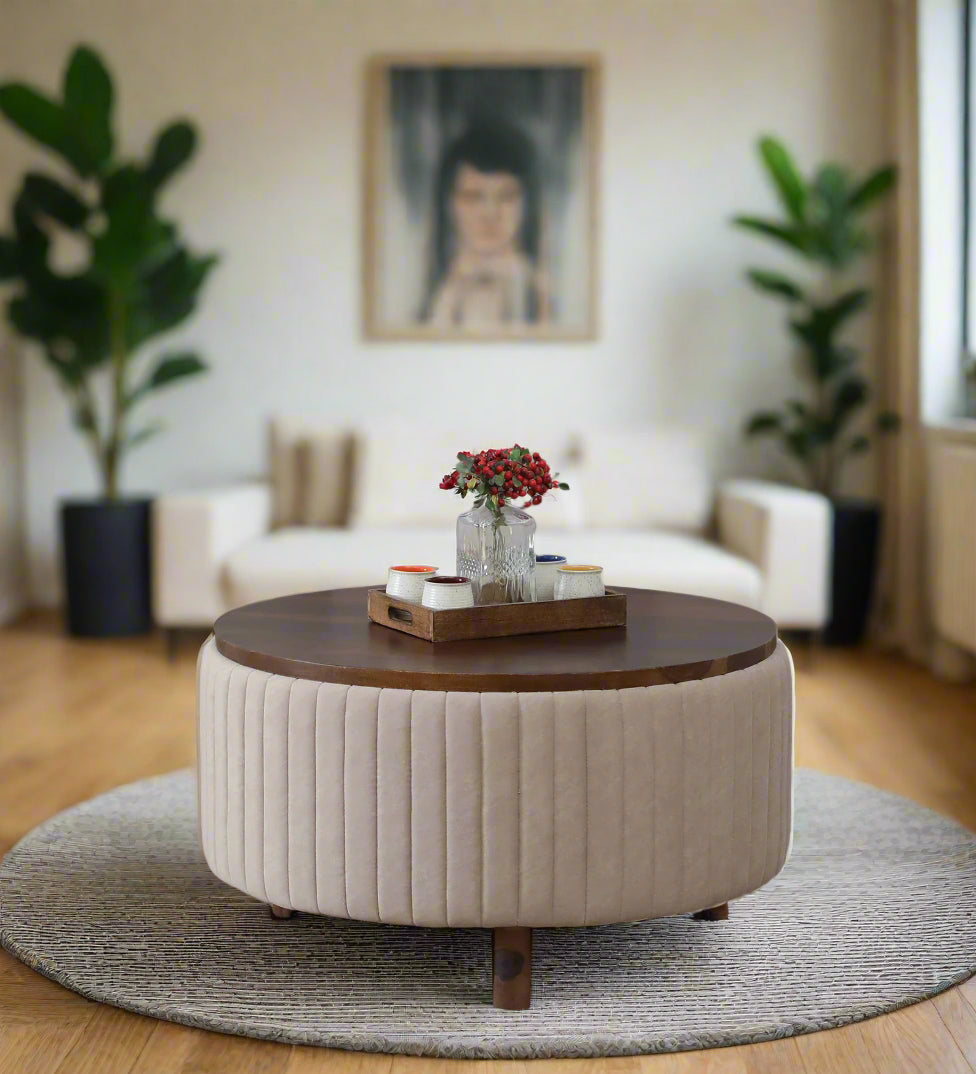 Masim Sheesham Wood Coffee Table In Provincial Teak Finish - Febonic Living
