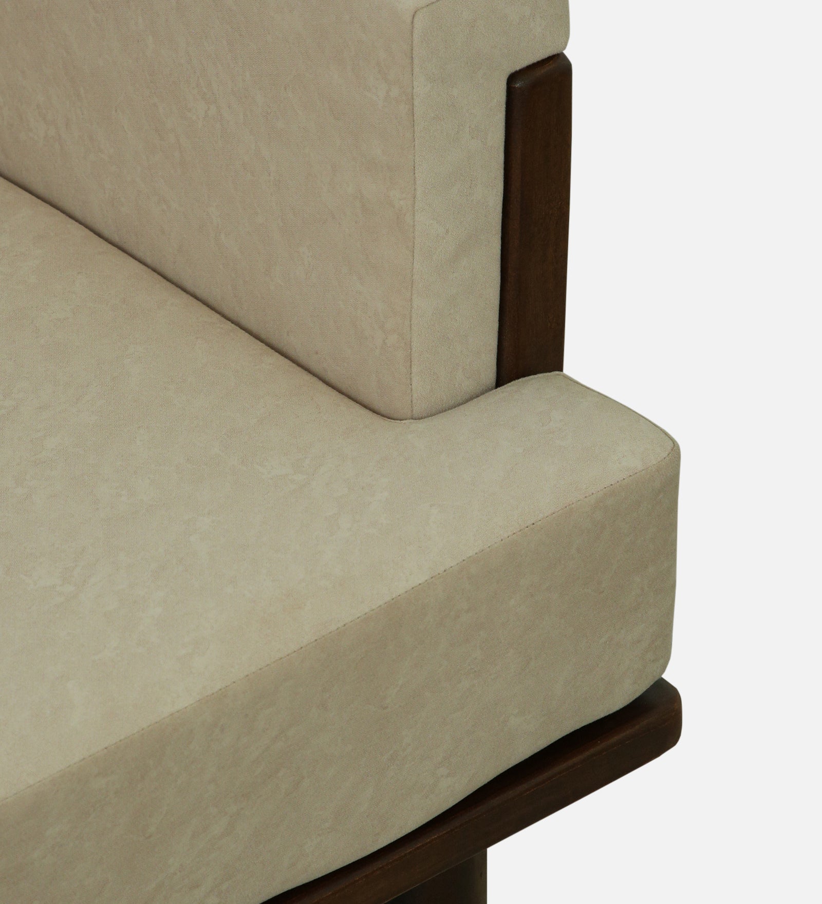 Tivoli Sheesham Wood 1 Seater Sofa In Beige Colour