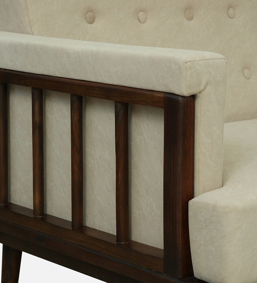 Tivoli Sheesham Wood 1 Seater Sofa In Beige Colour - Febonic Living