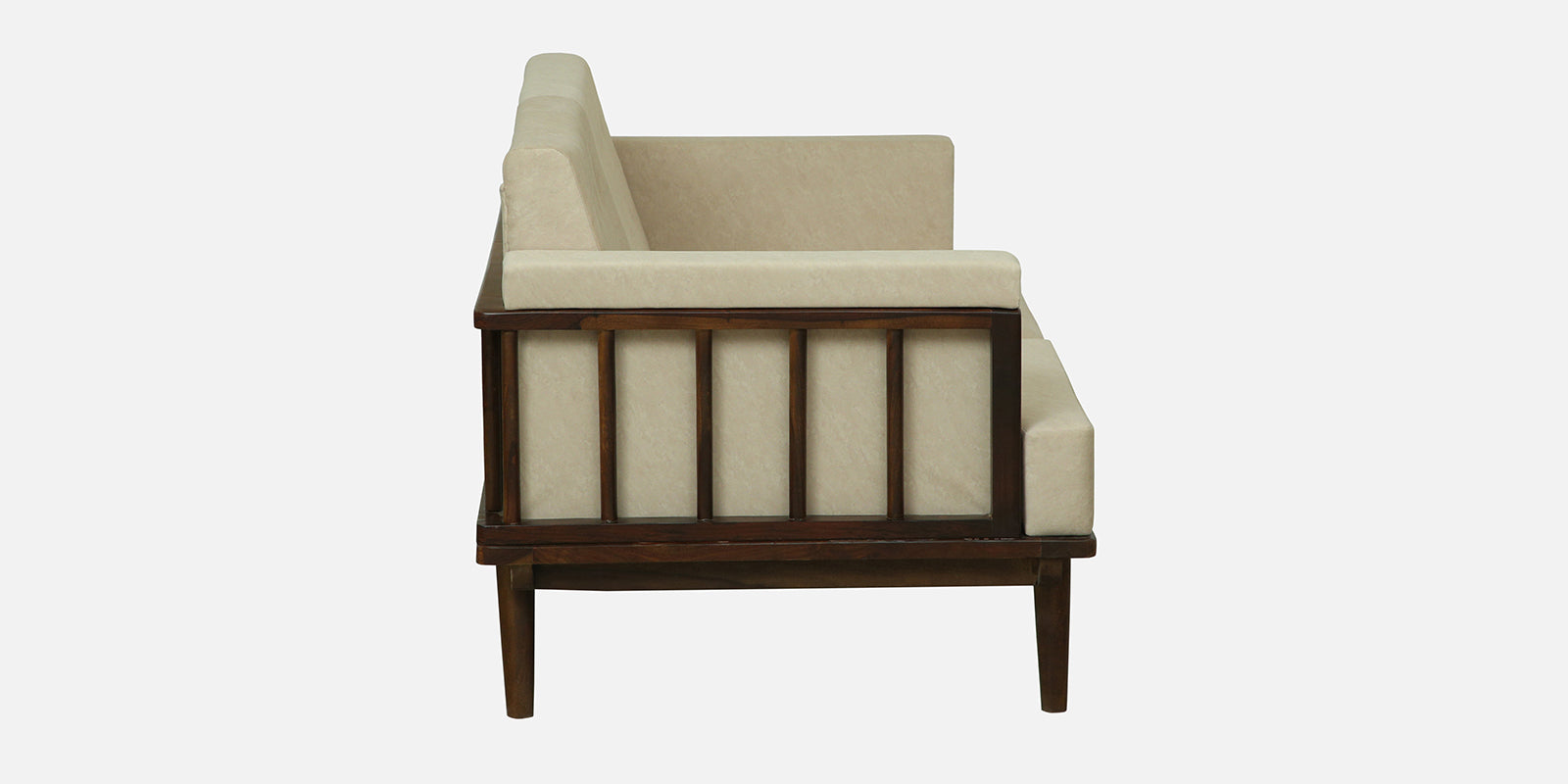 Tivoli Sheesham Wood 2 Seater Sofa In Beige Colour