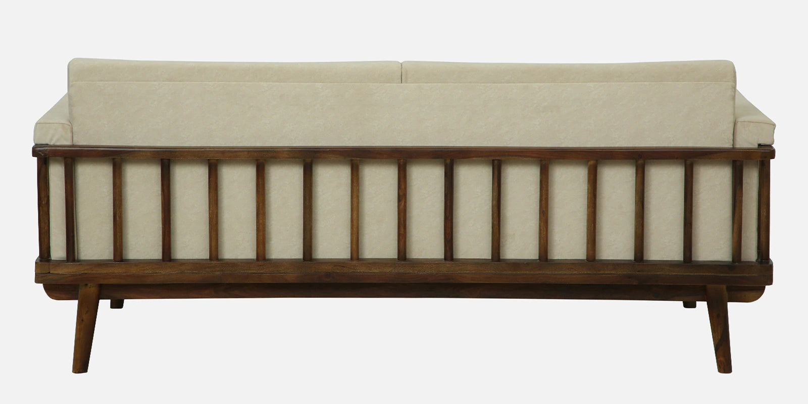 Tivoli Sheesham Wood 3 Seater Sofa In Beige Colour