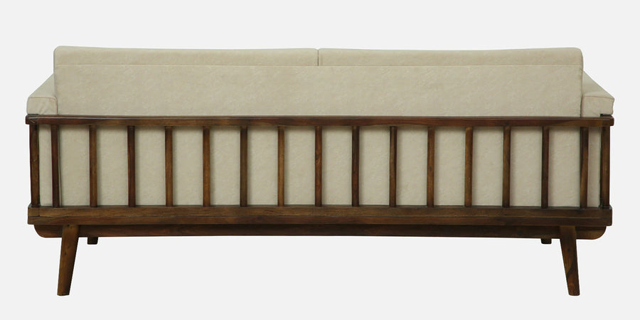Tivoli Sheesham Wood 3 Seater Sofa In Beige Colour - Febonic Living