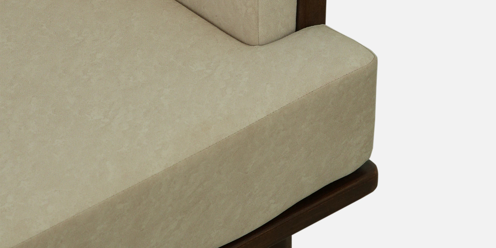 Tivoli Sheesham Wood 3 Seater Sofa In Beige Colour