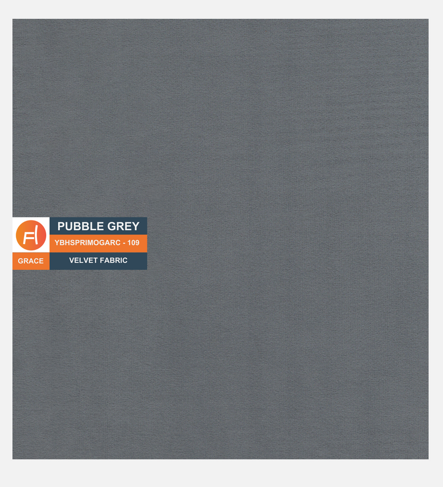 Adon Velvet Bench In Pubble Grey Colour - Febonic Living