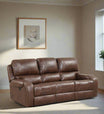 Verona Leatherette 3 Seater Motorized Recliner In Brown Colour