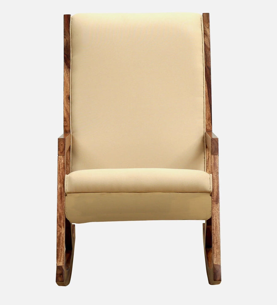 Rezza Fabric Rocking Chair In Beige Colour - Febonic Living