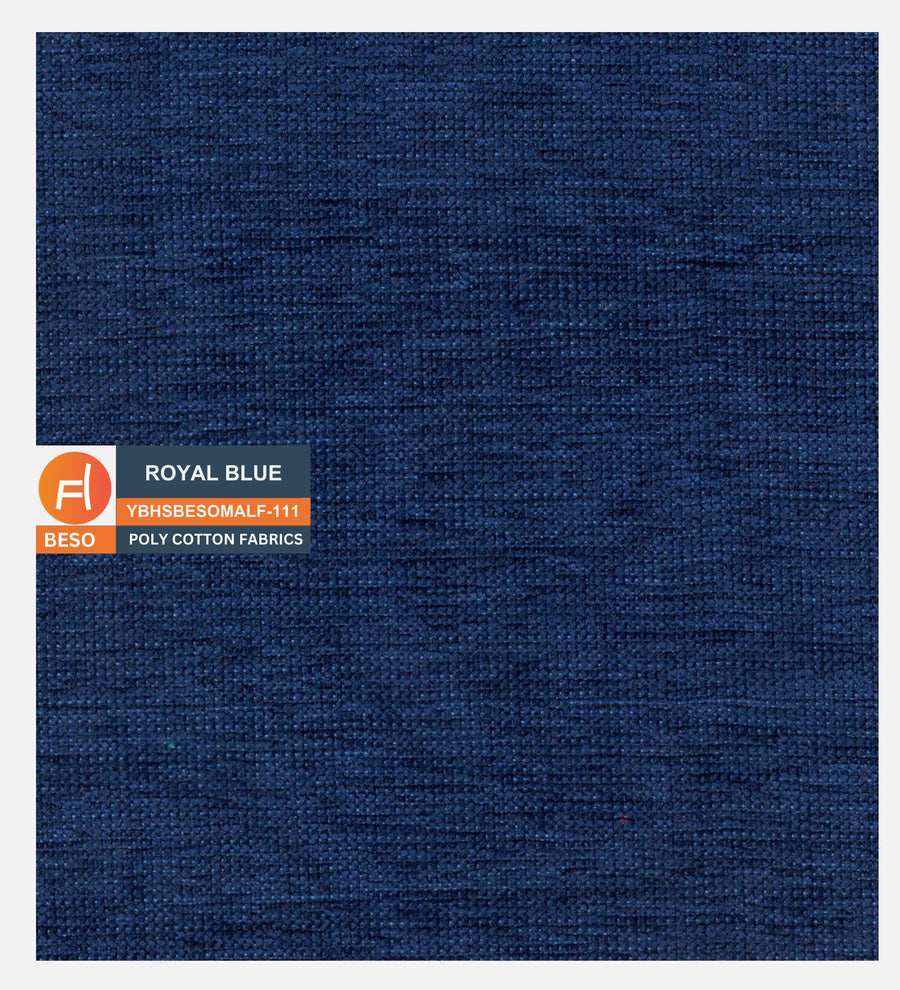 Messy Fabric 1 Seater Sofa In Royal Blue Colour - Febonic Living
