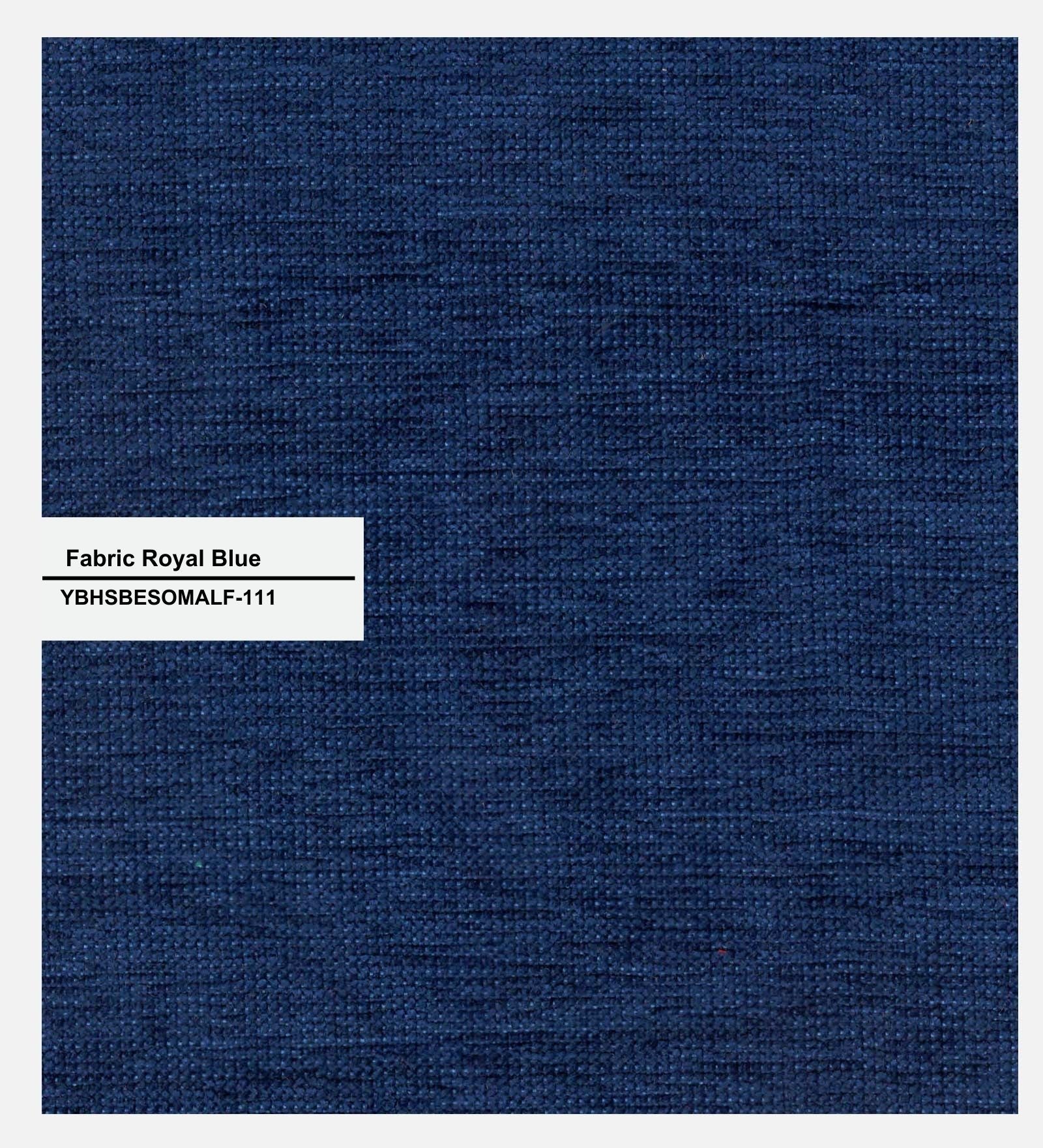 Pollen Fabric Queen Size Bed In Royal Blue Colour