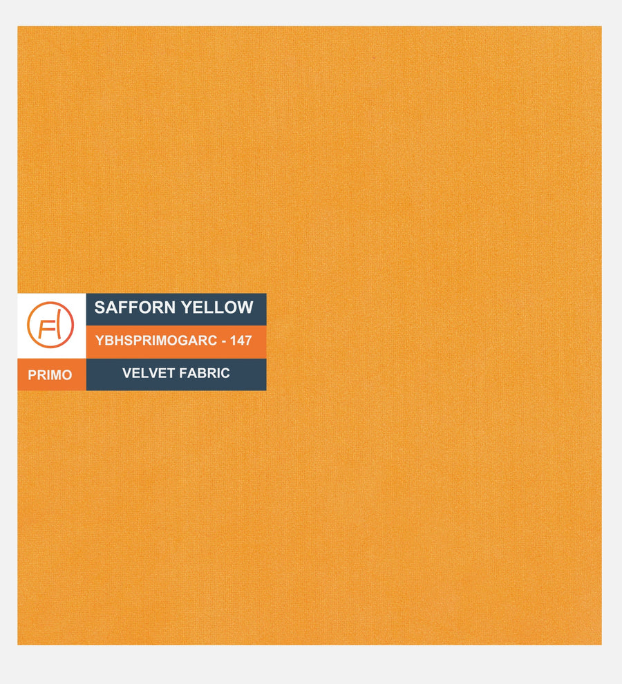 Cartes Velvet Bench In Safforn Yellow Colour - Febonic Living
