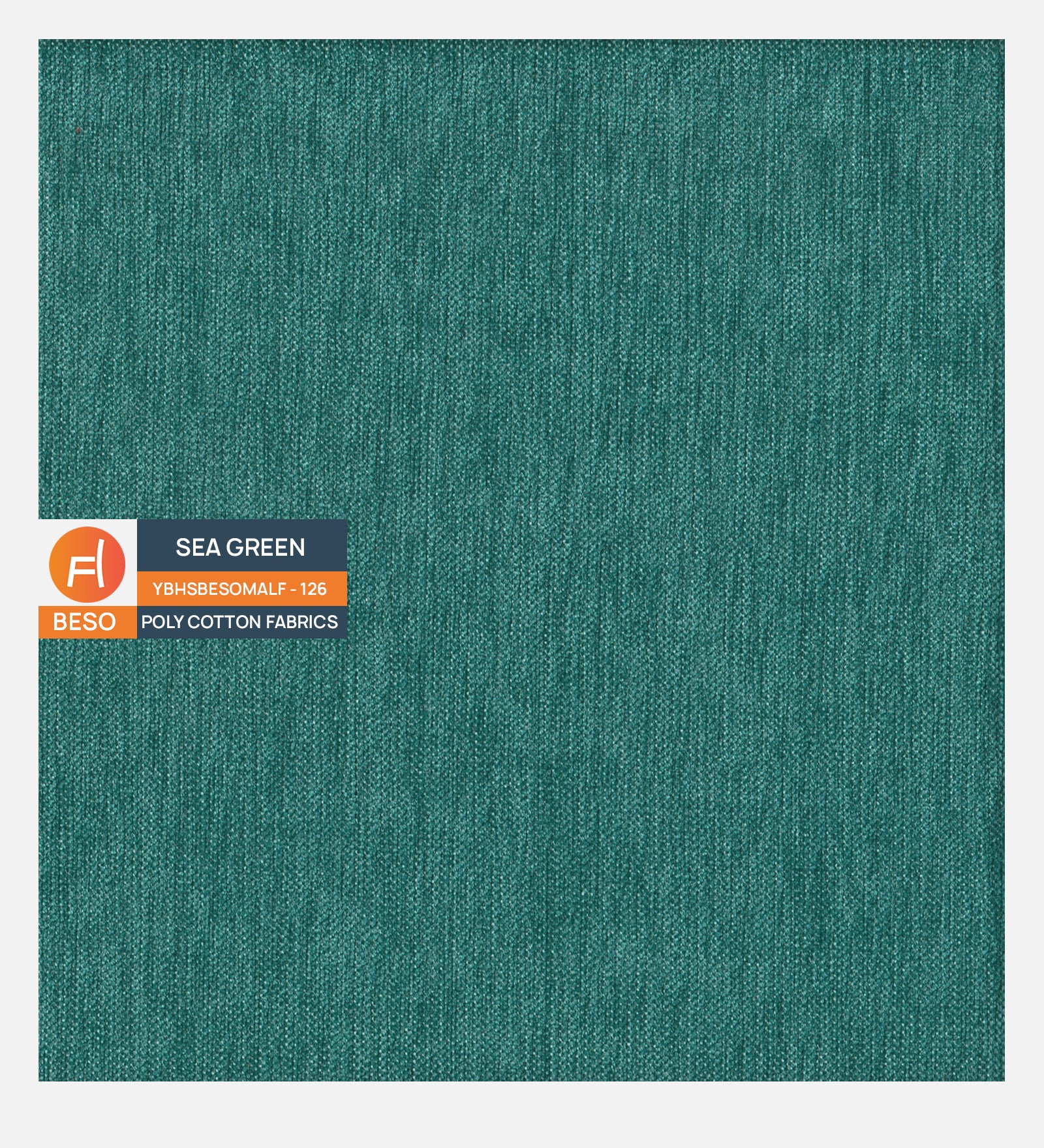 Beso Poly Cotton Fabric Sea Green Colour