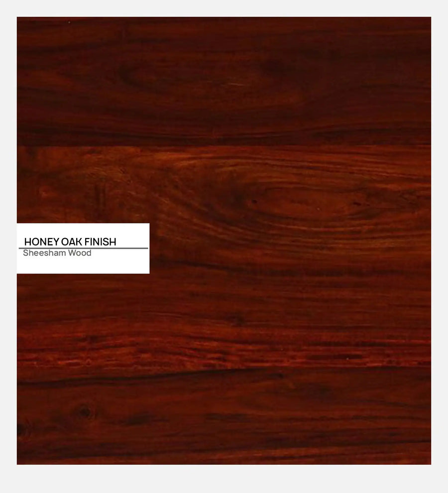 Mejun Sheesham Wood King Size Bed In Honey Oak Finish With Box Storage - Febonic Living