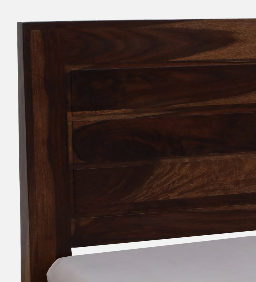 Mejun Sheesham Wood King Size Bed In Provincial Teak Finish With Hydraulic Storage - Febonic Living