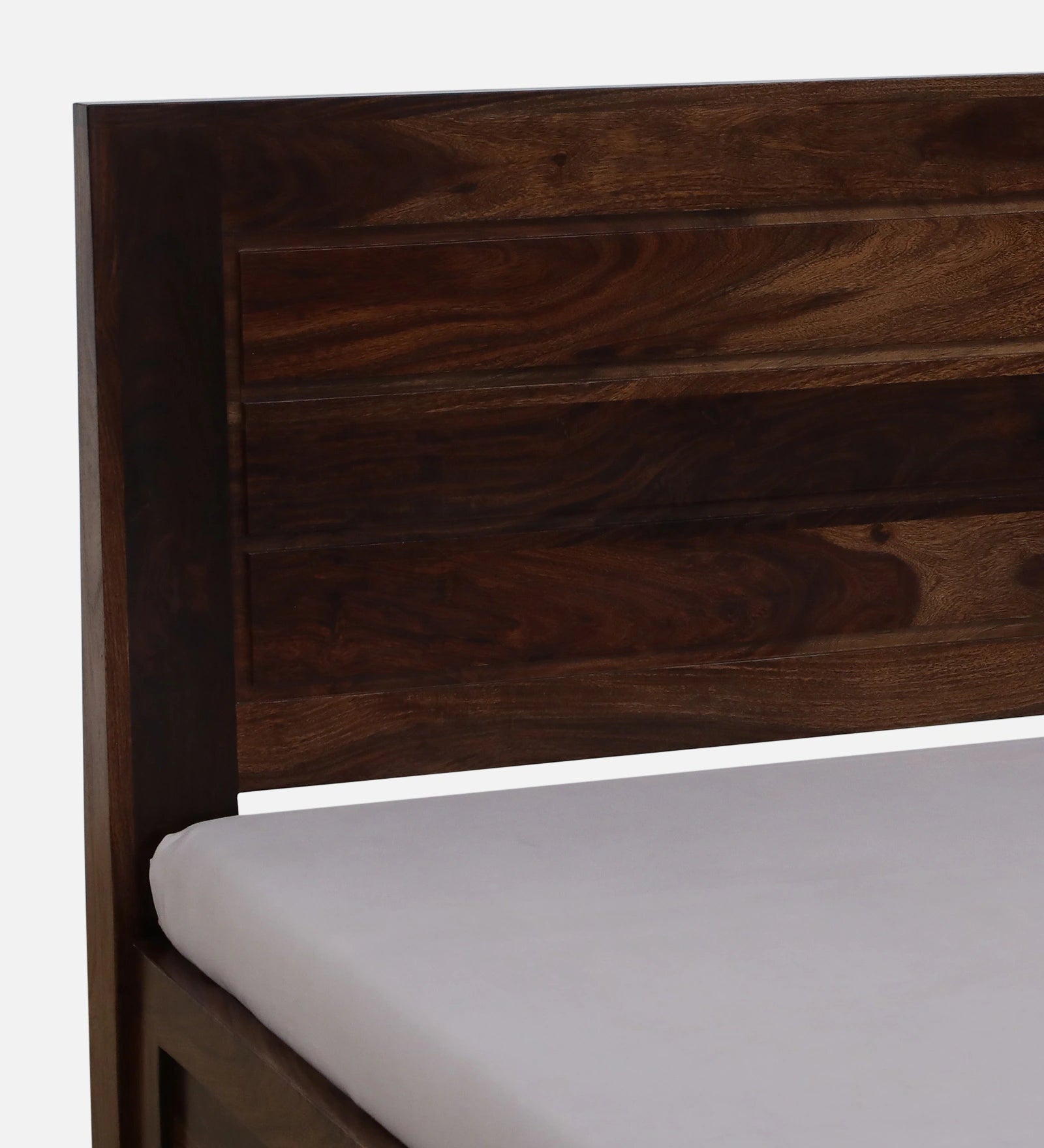 Mejun Sheesham Wood King Size Bed In Provincial Teak With Box Storage - Febonic Living