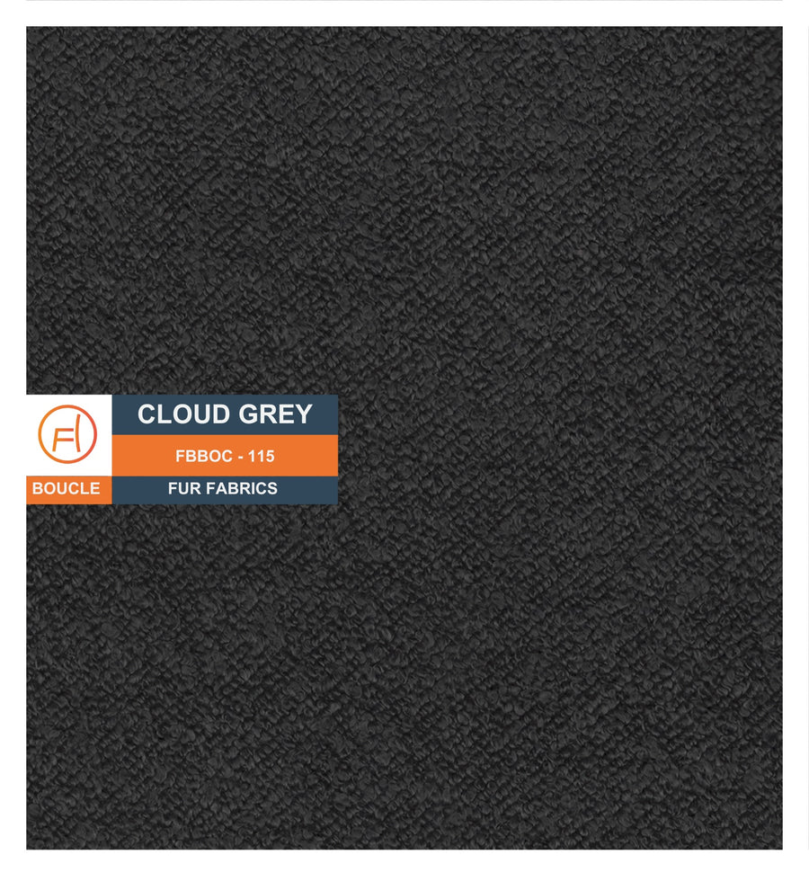 Rexi Boucle Fabric Bench In Cloud Grey Colour - Febonic Living