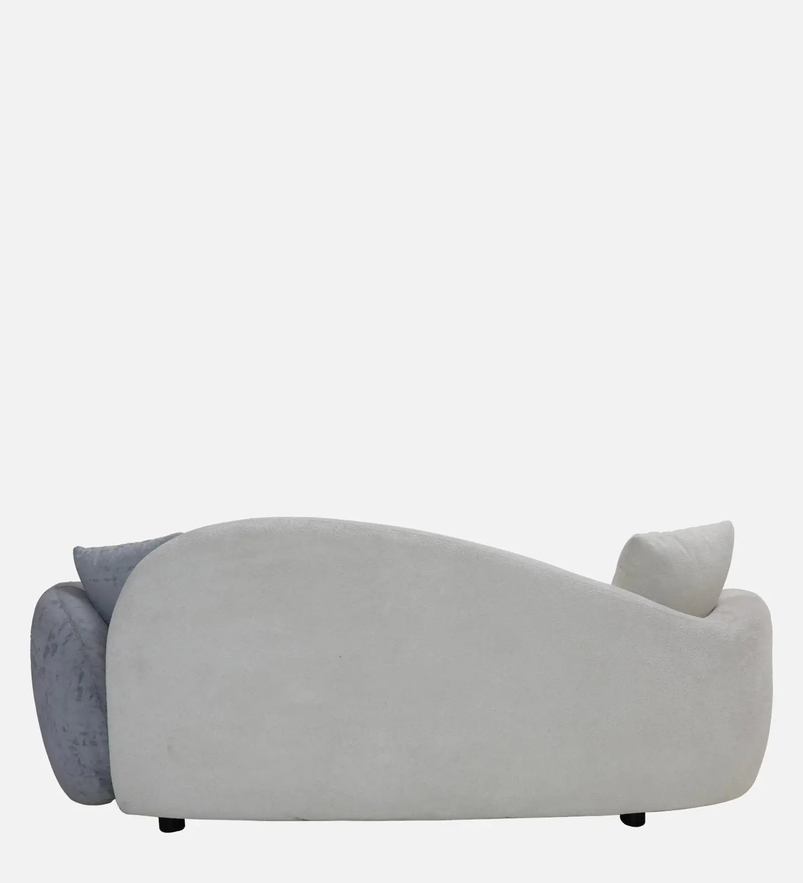Snow Fabric 3 Seater Sofa In White & Blue Color Febonic Living