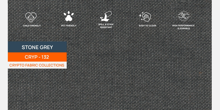 Marsela Fabric 3 Seater Sofa In Stone Grey Colour - Febonic Living