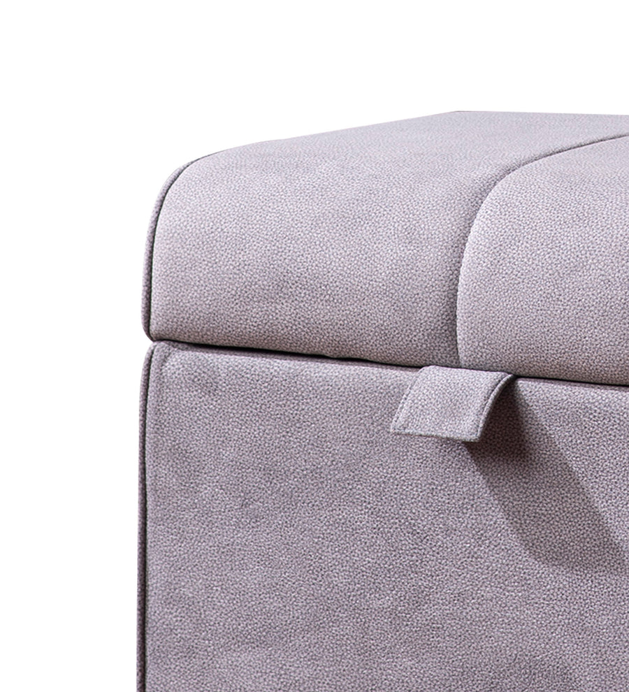 Raccoon Fabric Ottoman In Grey Colour With Storage - Febonic Living