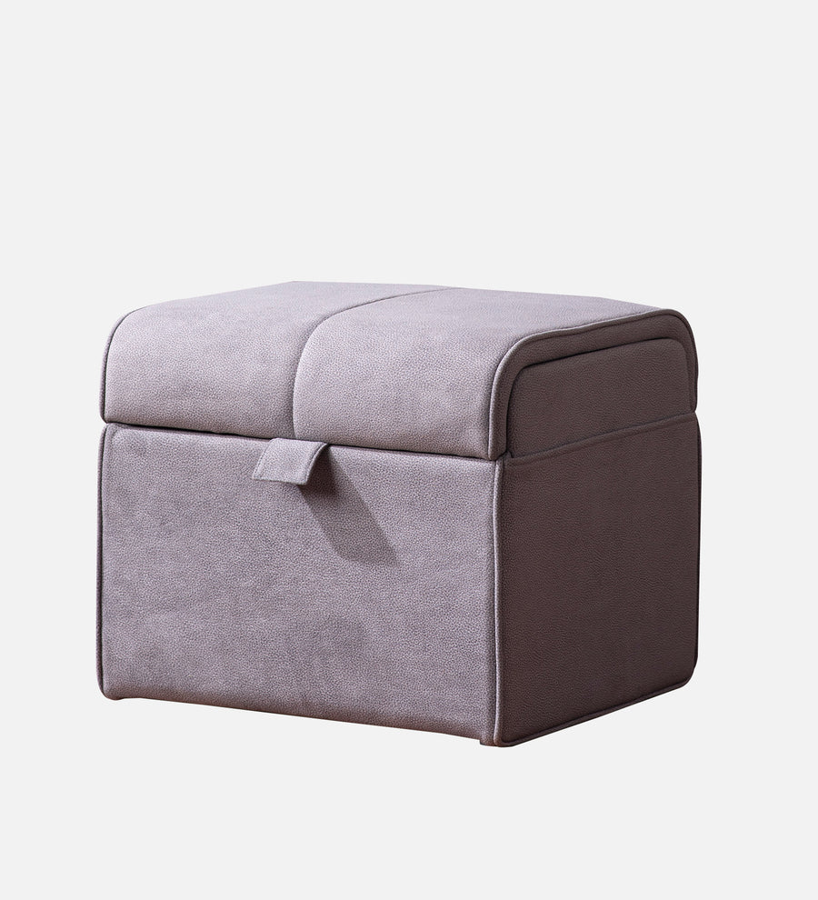 Raccoon Fabric Ottoman In Grey Colour With Storage - Febonic Living