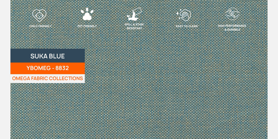 Jason Fabric 3 Seater Pull Out Sofa Cum Bed In Suka Blue Colour - Febonic Living