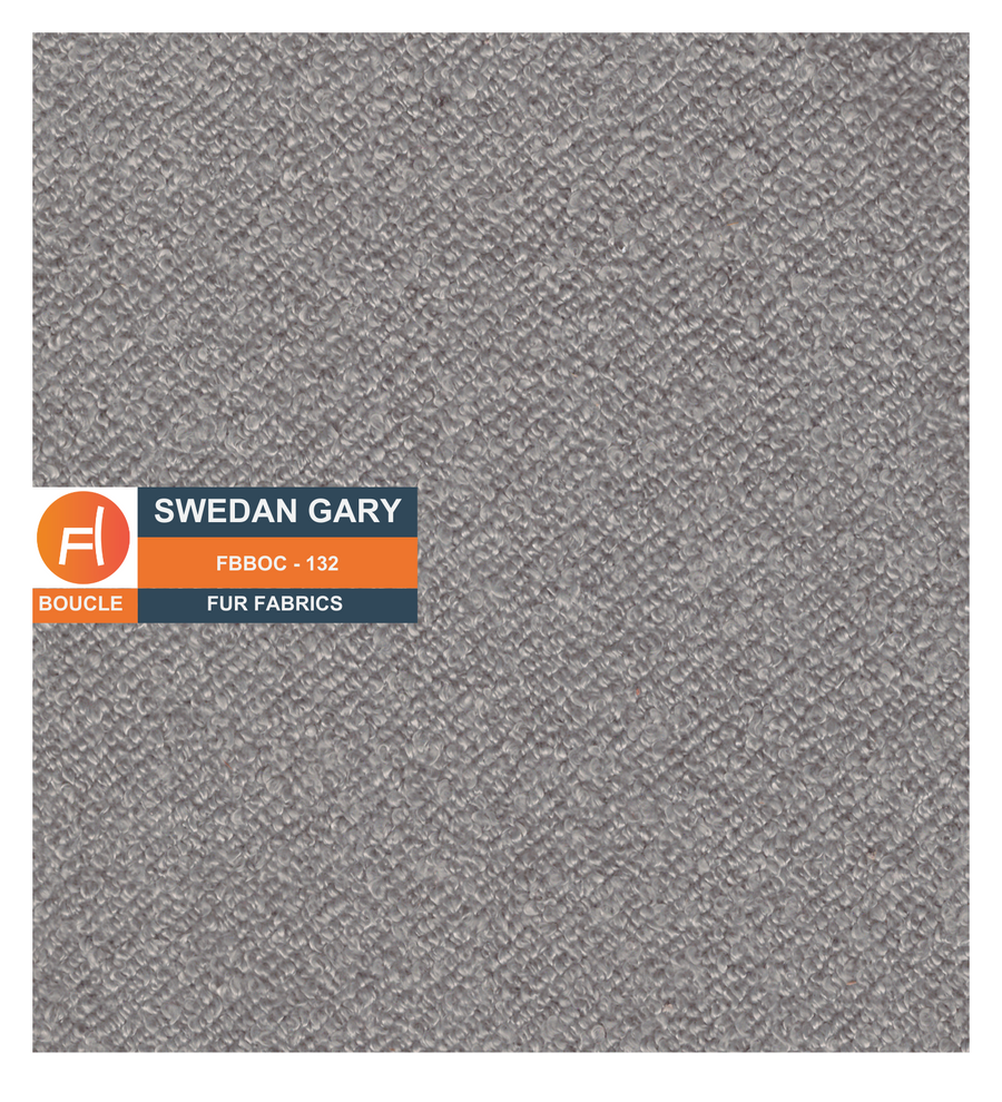 Nesco Boucle Fabric 1 Seater Sofa In Sweden Grey Colour - Febonic Living