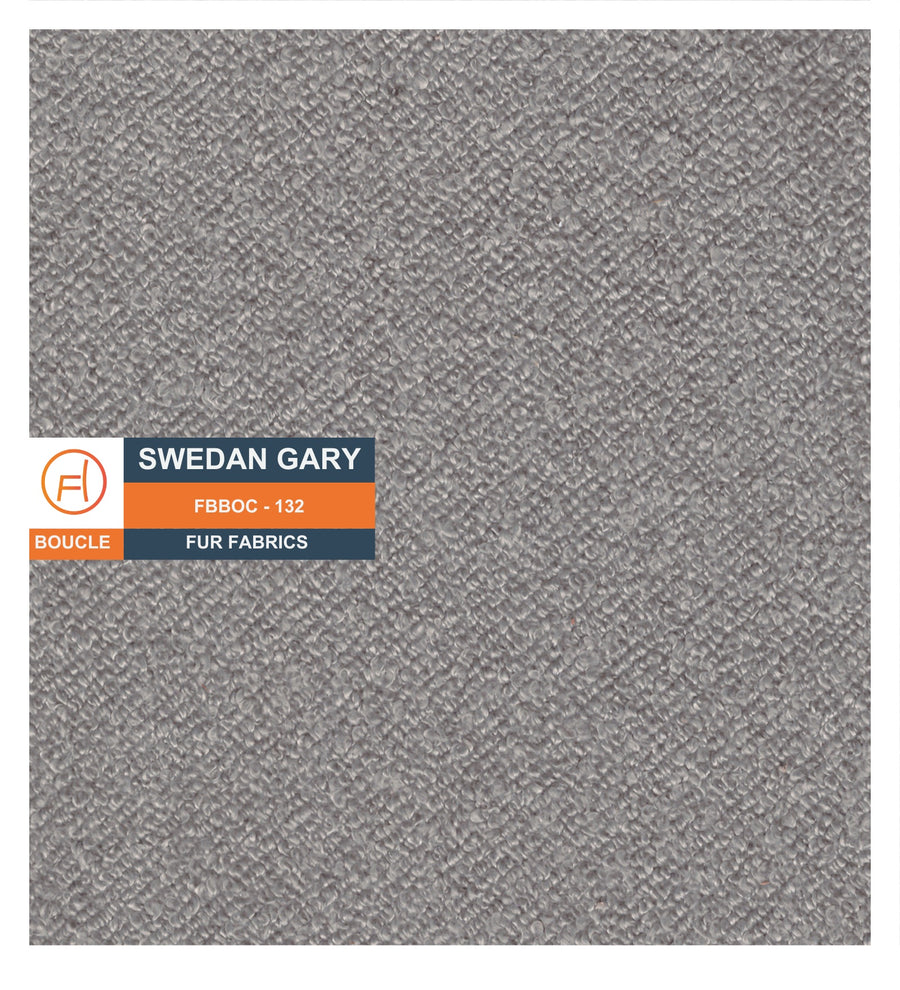 Rexi Boucle Fabric Bench In Swedan Gary Colour - Febonic Living