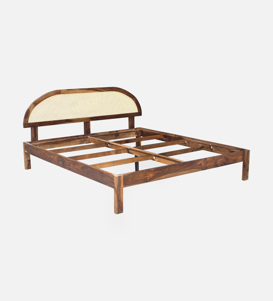 Taki Sheesham Wood King Size Bed In Provincial Teak Finish
