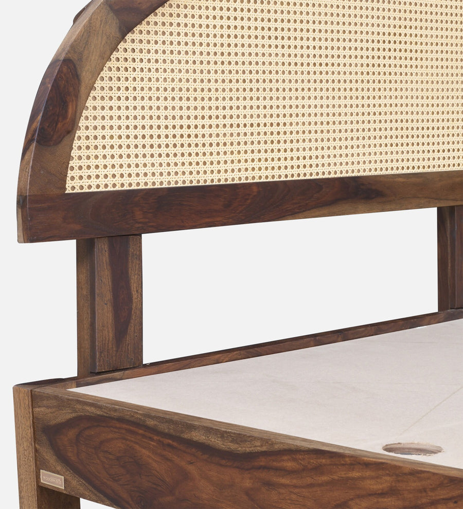 Taki Sheesham Wood King Size Bed In Provincial Teak Finish