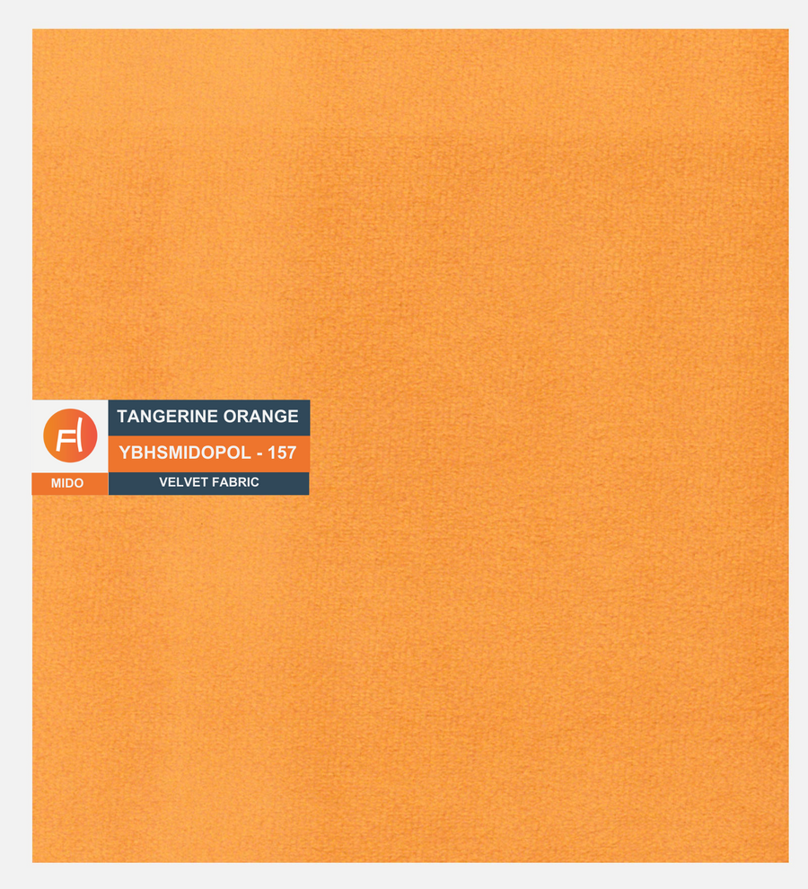 Lucky Velvet Lounge Chair In Tangerine Orange Colour - Febonic Living