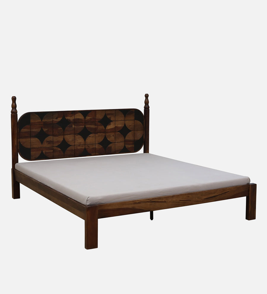 Tunis Sheesham King Size Bed In Provincial Teak Finish - Febonic Living