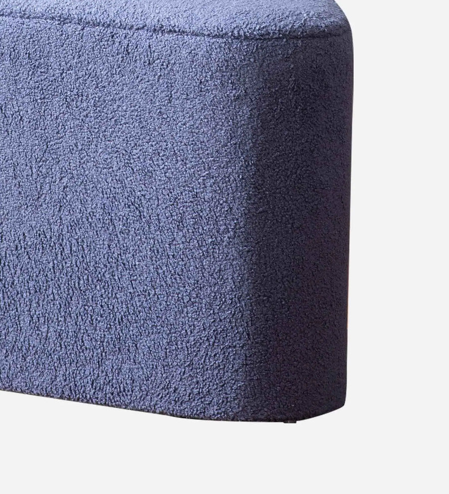 Maxie Boucle Fabric Pouffe In Smokey Grey Colour - Febonic Living