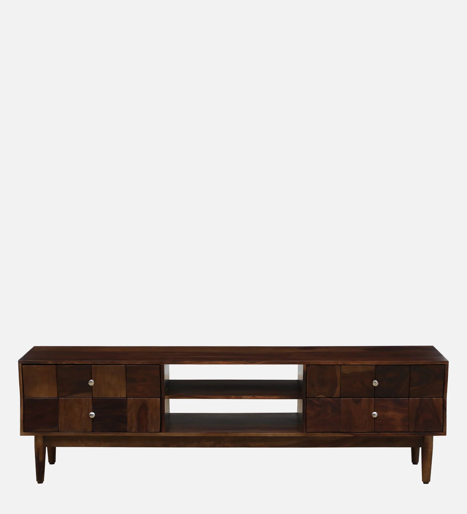 Luoyn Sheesham Wood TV Unit In Provincial Teak Finish - Febonic Living