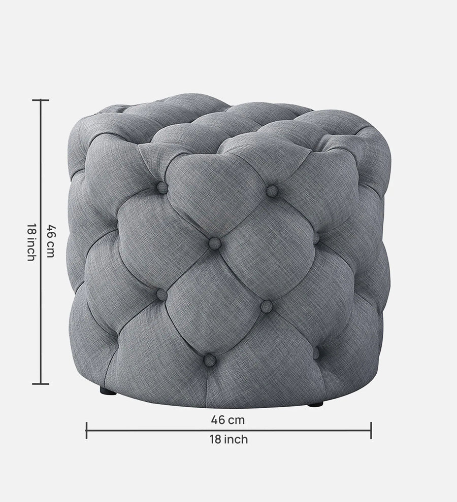 Gopher Fabric Pouffe In Lit Grey Colour - Febonic Living