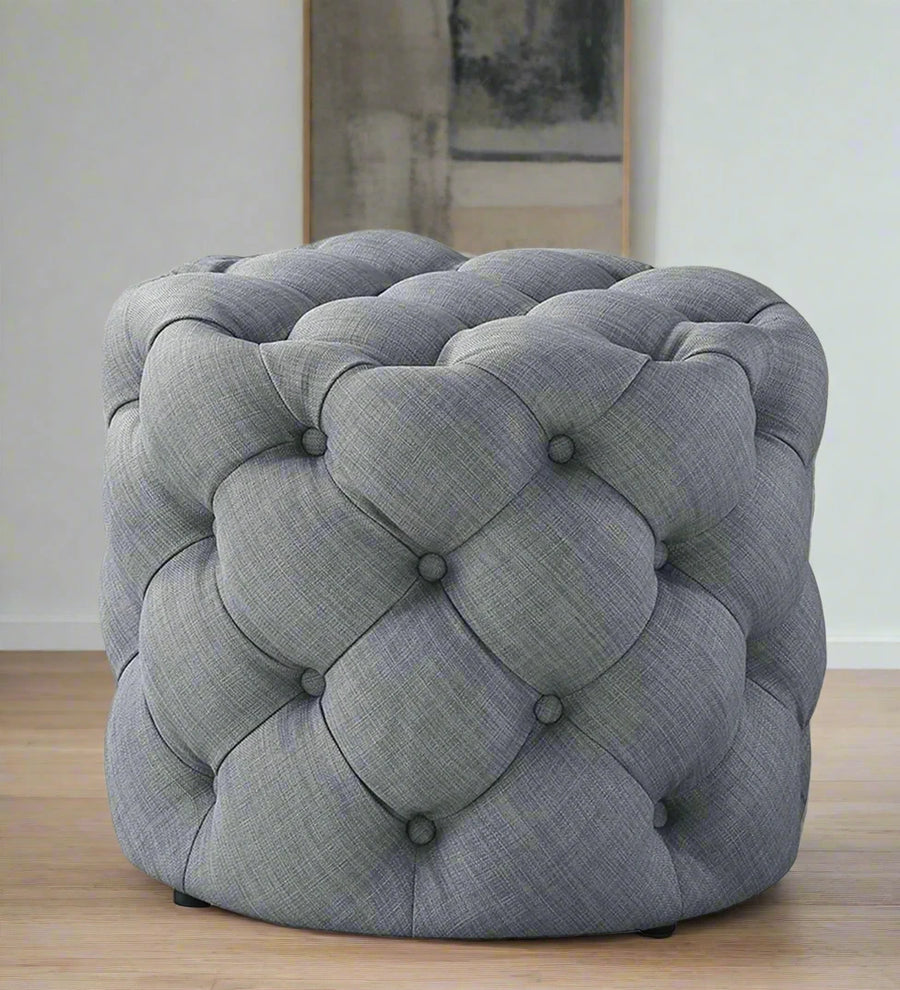Gopher Fabric Pouffe - Lit Grey by Febonic Living