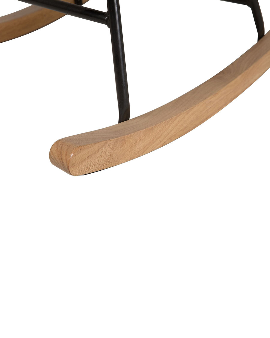 Xie Velvet Rocking Chair In Pubble Grey Colour - Febonic Living