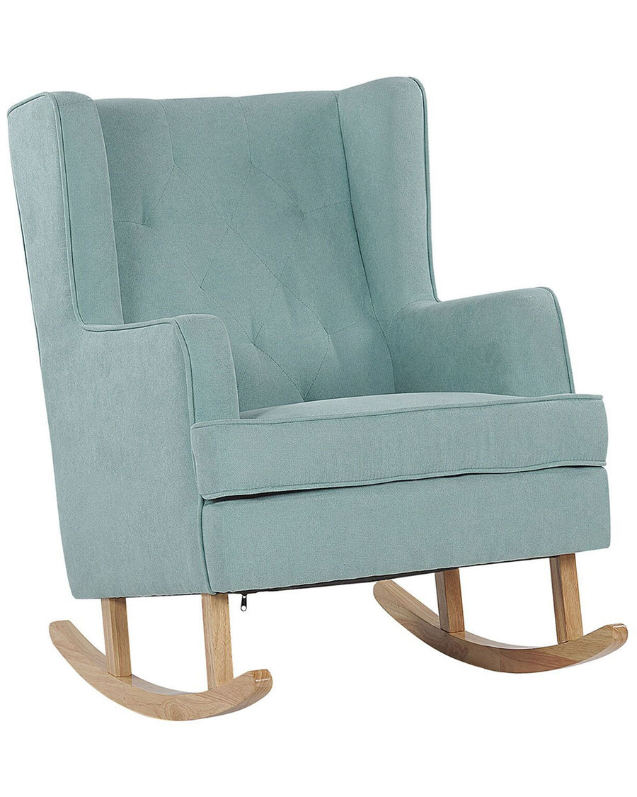 Trook Fabric Rocking Chair In Blue Colour - Febonic Living
