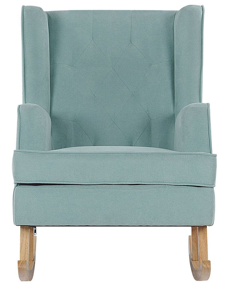 Trook Fabric Rocking Chair In Blue Colour - Febonic Living