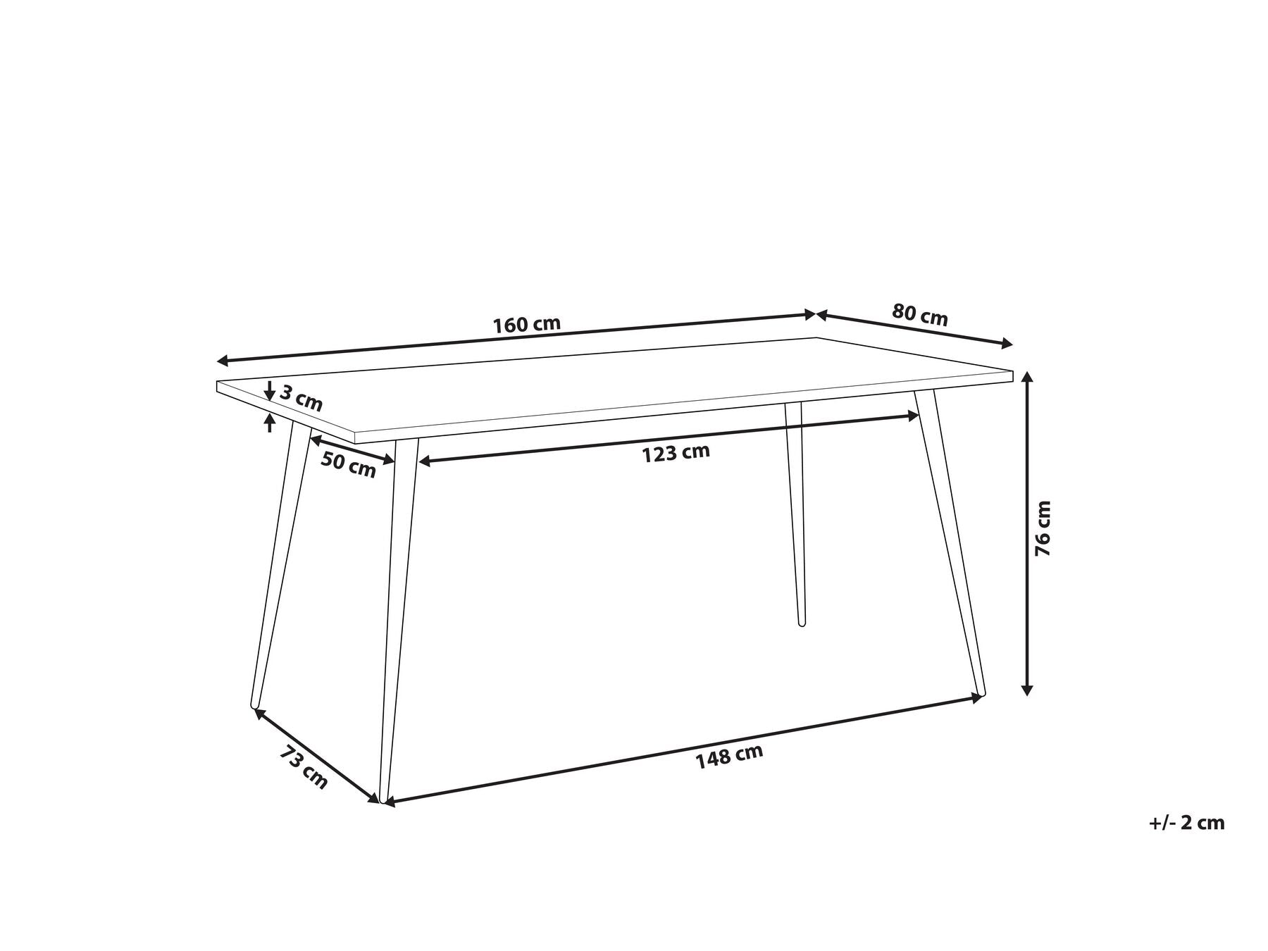 Santiago 4 Seater Dining Table In Marble Finish